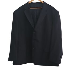 Lucci Italian Navy Blazer Men’s 58R Classic Tailored Suit Jacket Formal Business